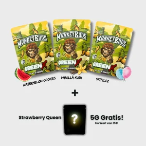 MonkeyBuds GreenX CBD Blüten Probierpaket