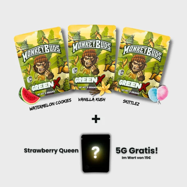 MonkeyBuds GreenX CBD Blüten Probierpaket